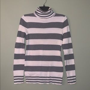 L.E.I. Striped Turtleneck, Size M Juniors